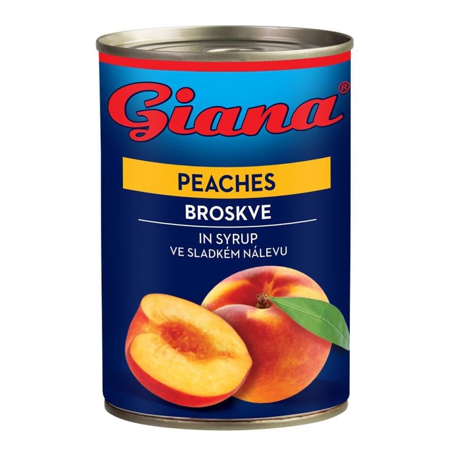 Giana Broskve loupané půlené ve sladkém nálevu 410g