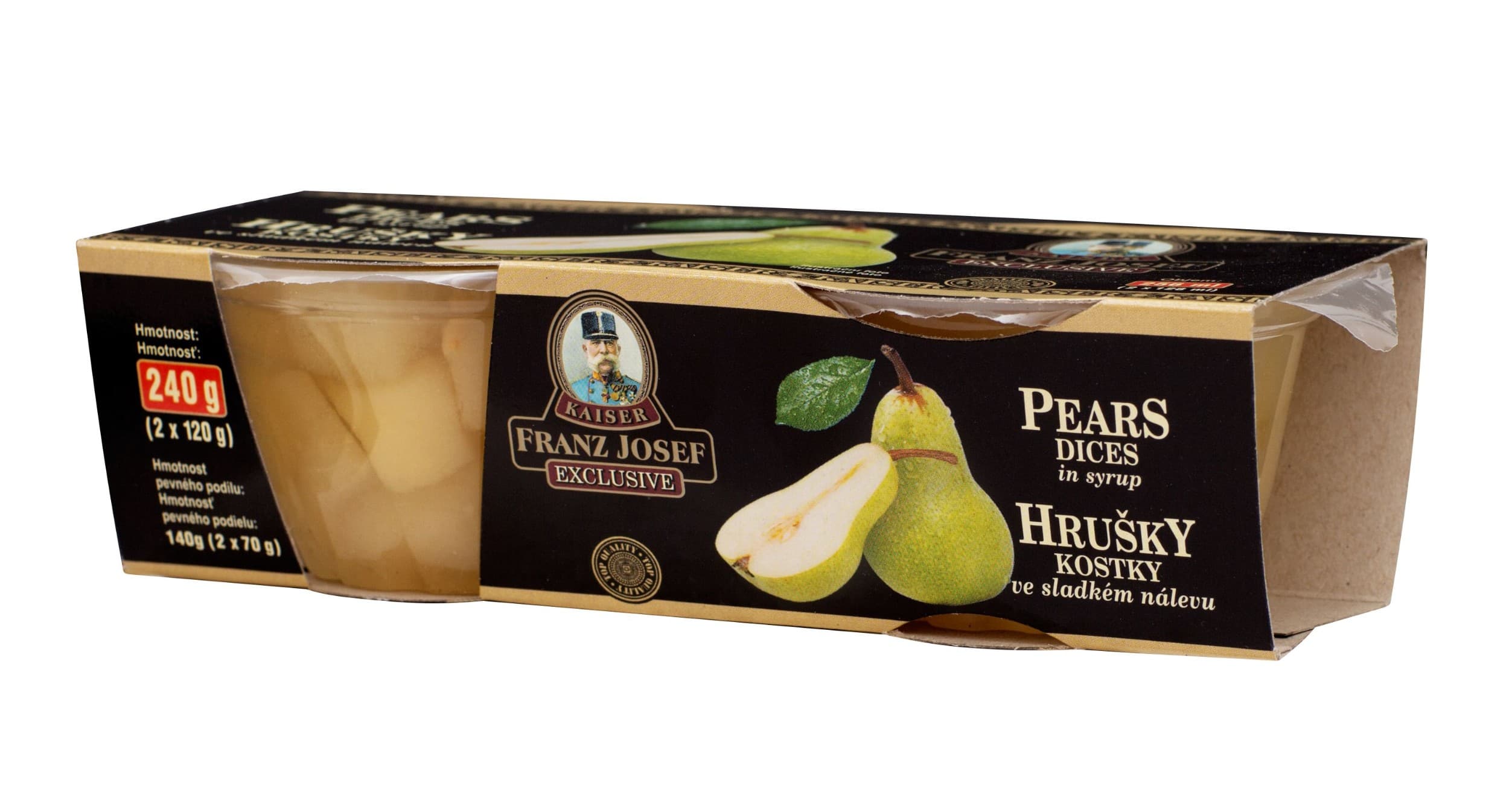 Franz Josef Kaiser Hrušky kostky ve sladkém nálevu 2x120g