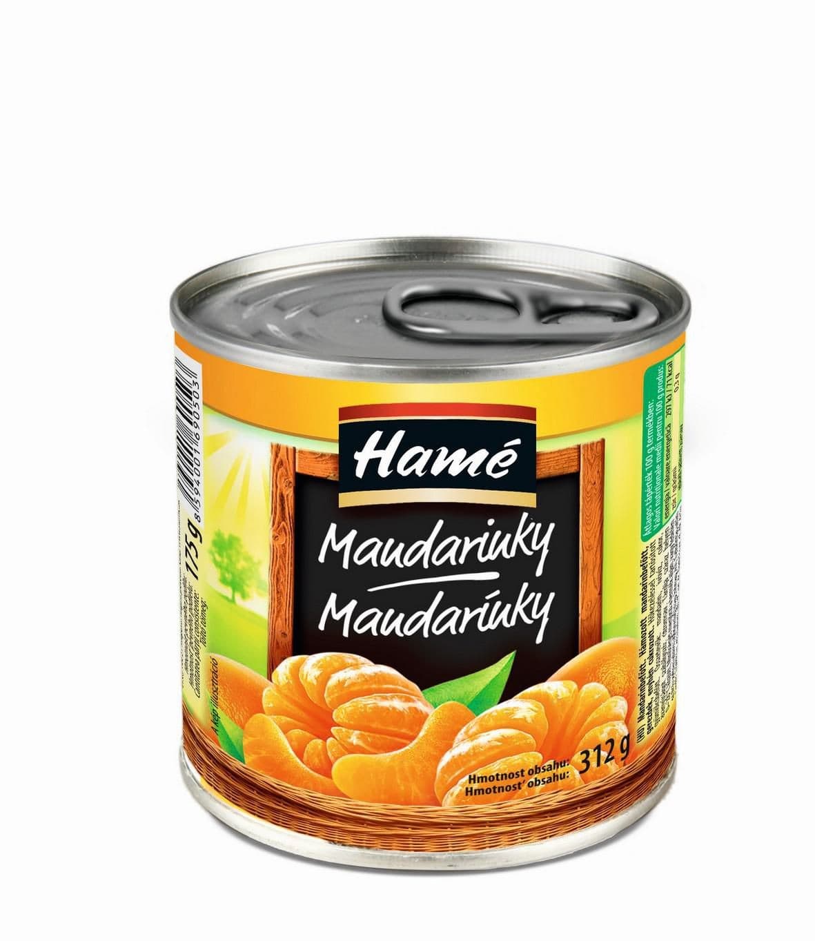 Hamé Mandarinky ve sladkém nálevu 312 g