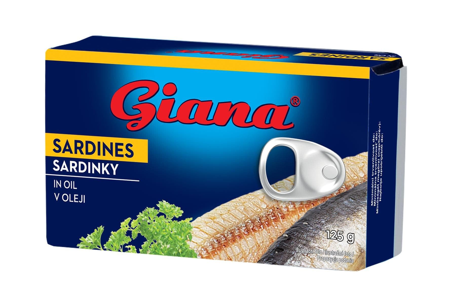 Giana Sardinky ve slunečnicovém oleji 125 g