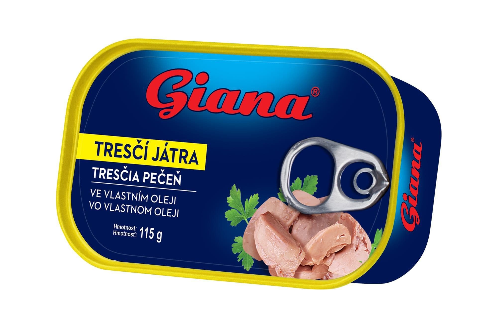 Giana Tresčí játra ve vlastním oleji 115 g