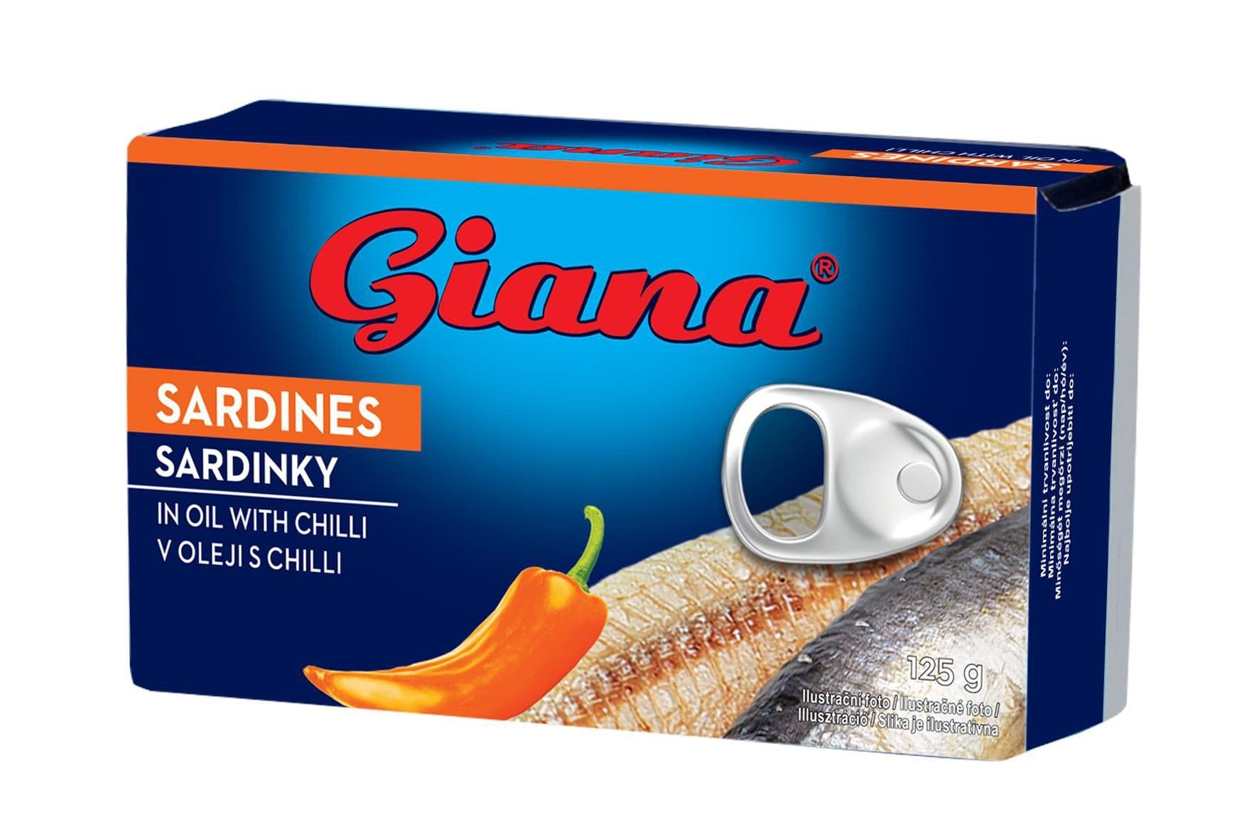 Giana Sardinky ve slunečnicovém oleji s chilli 125 g