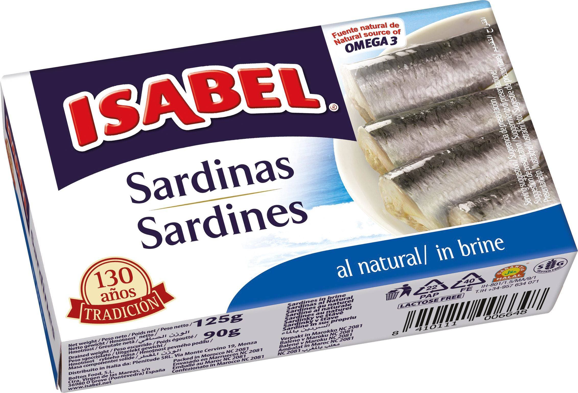 Isabel sardinky ve vlastní šťávě 125g