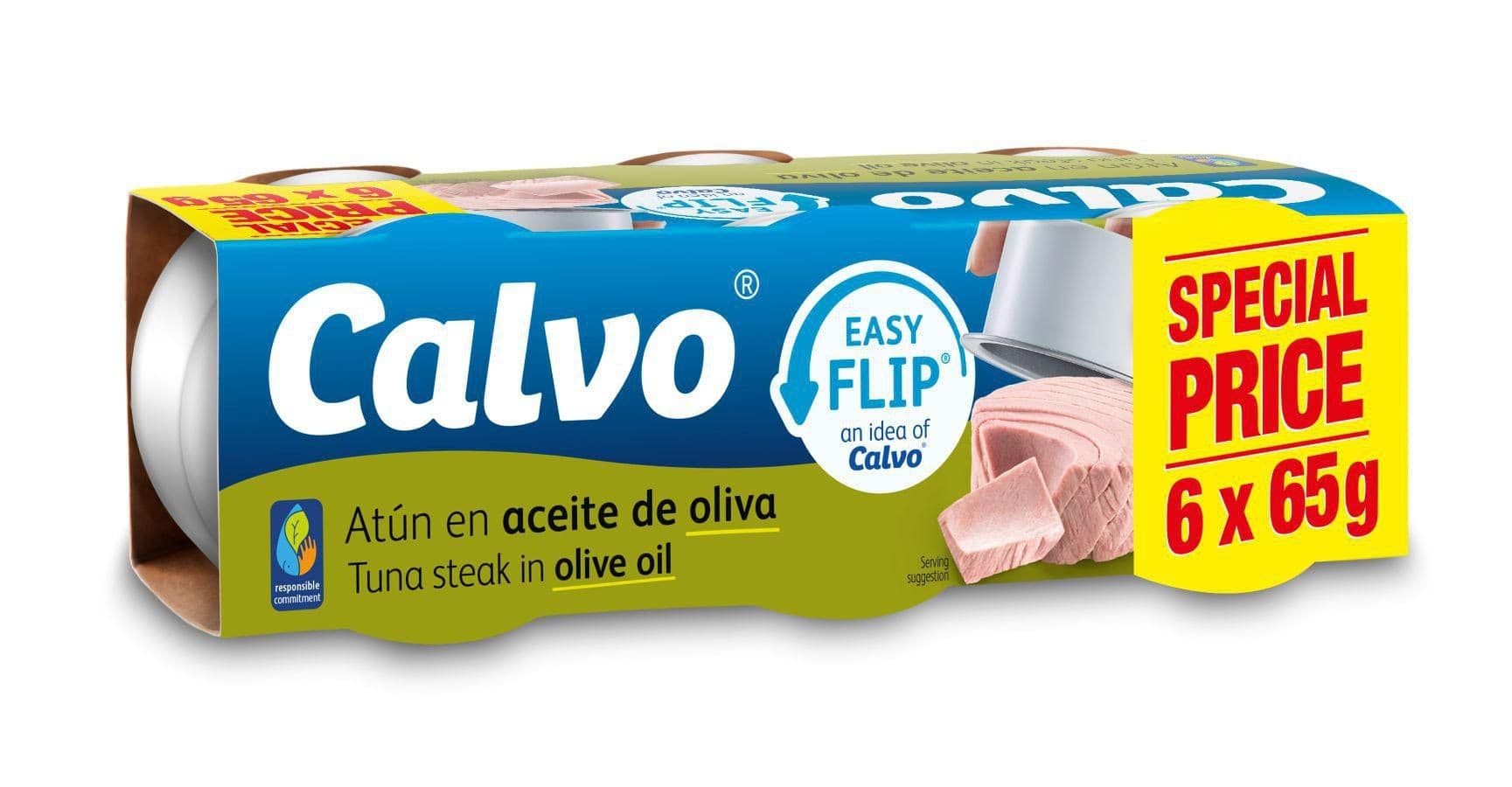 Calvo Tuňák v olivovém oleji 6x65g