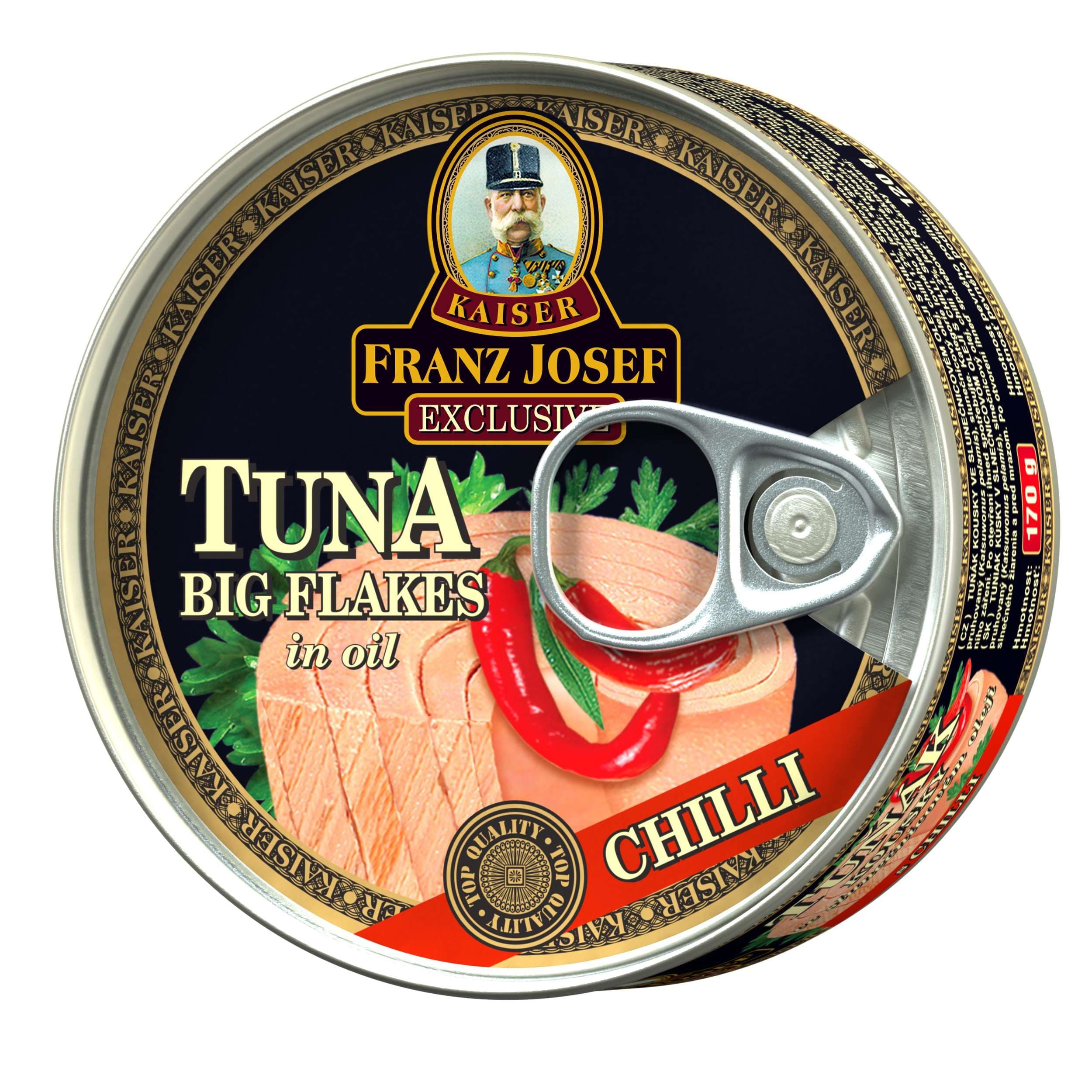 Franz Josef Kaiser Tuňák kousky ve slunečnicovém oleji s chilli 170g