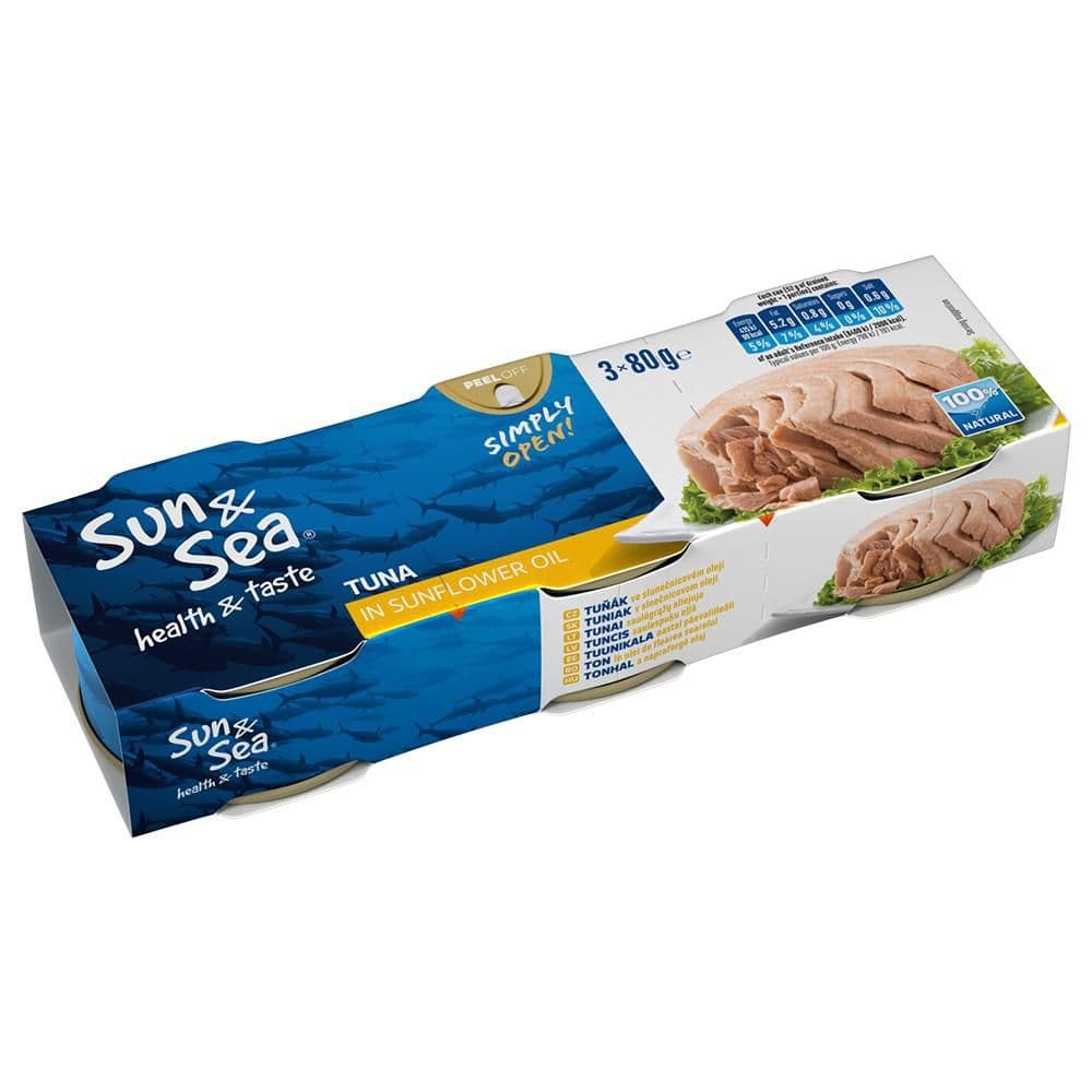 Sun & Sea Tuňák ve slunečnicovém oleji 3x80 g