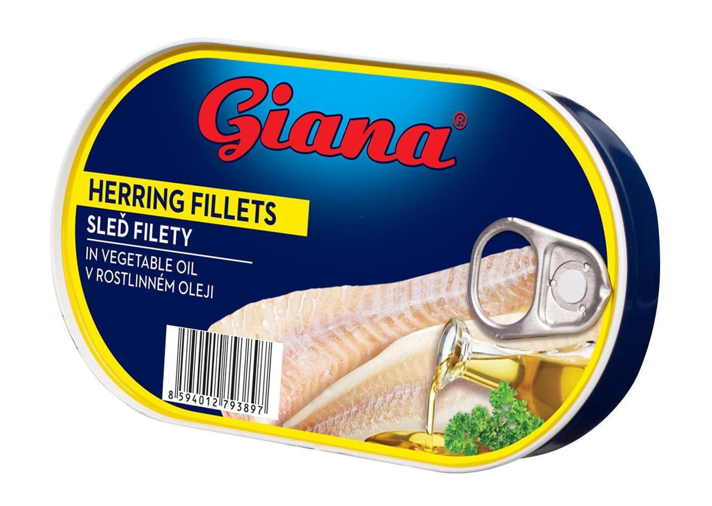 Giana Sleď filety v rostlinném oleji 170 g