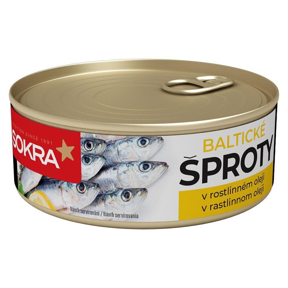 Sokra Baltické šproty v rostlinném oleji 240 g