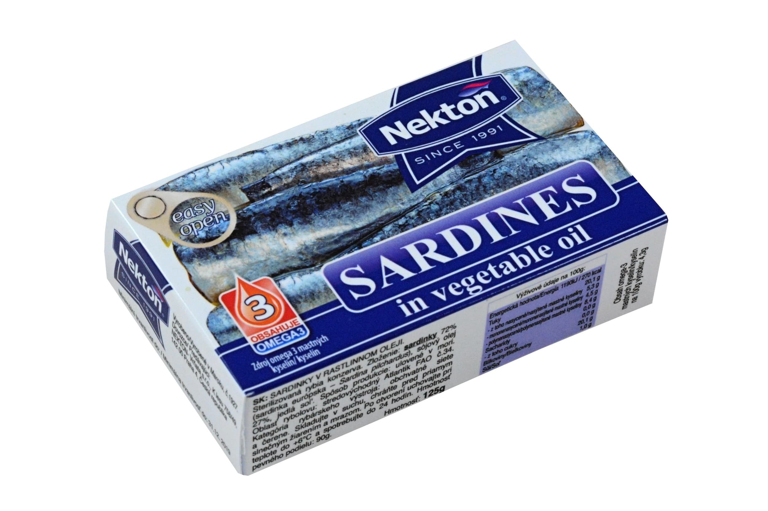 Nekton Jadran Sardinky v rostlinném oleji 125 g