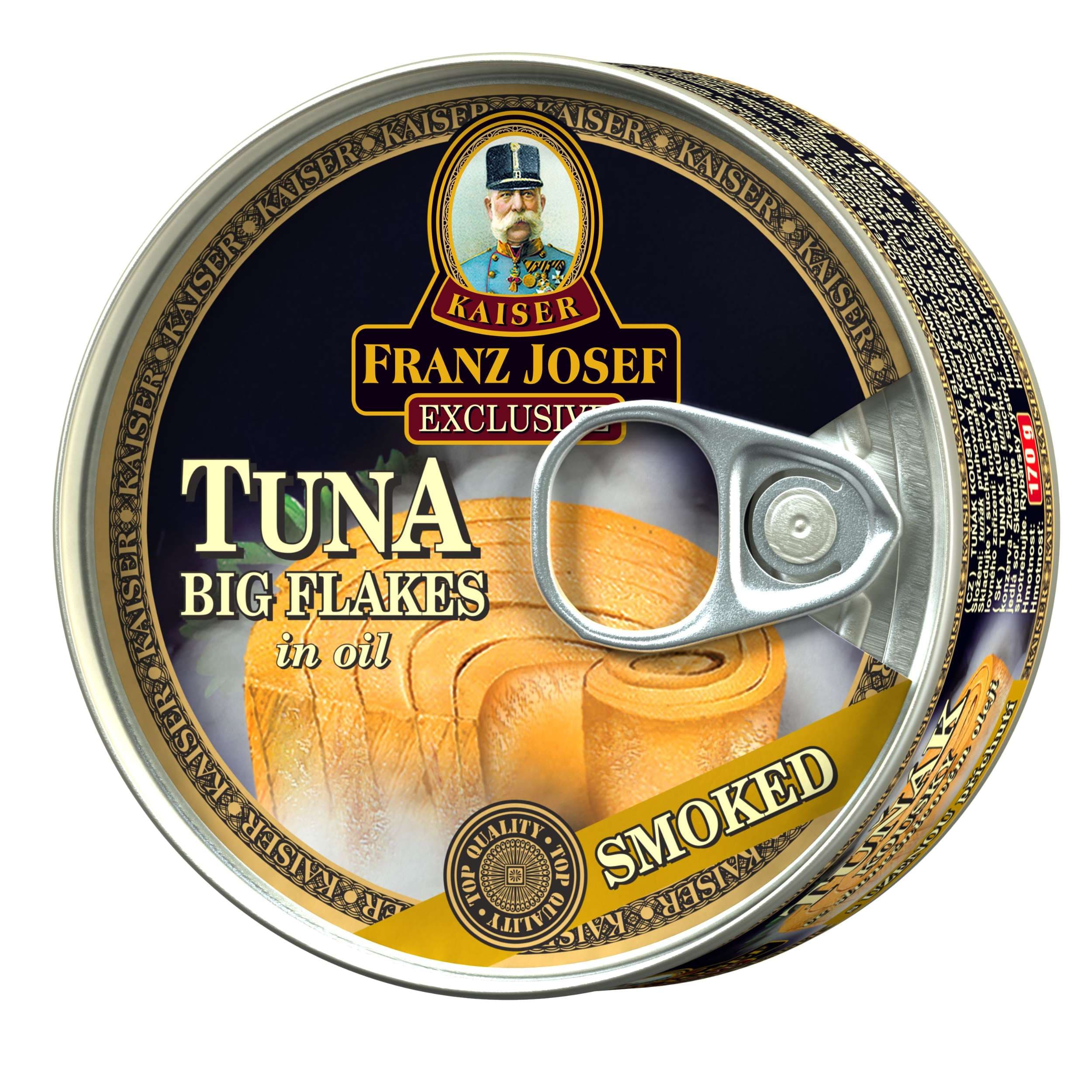Franz Josef Kaiser Tuňák kousky ve slunečnicovém oleji s uzenou příchutí 170g