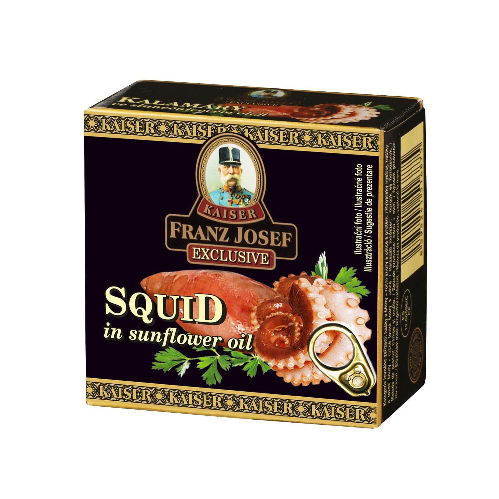 Franz Josef Kaiser Exclusive Kalamáry ve slunečnicovém oleji 80 g
