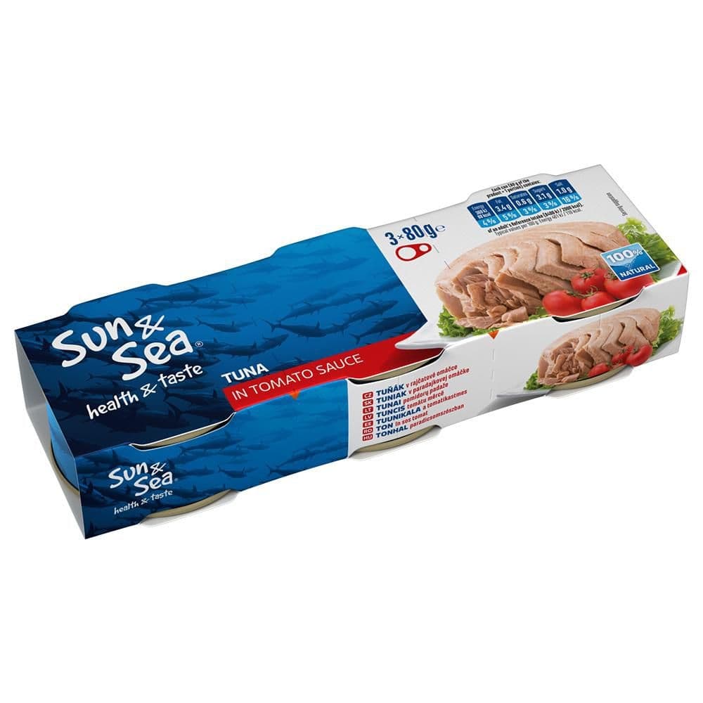 Sun & Sea Tuňák v rajčatové omáčce 3x80 g