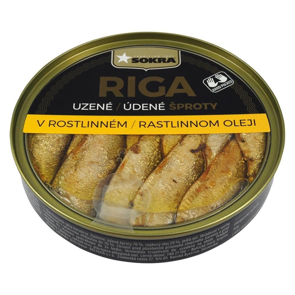 Sokra Uzené šproty v rostlinném oleji 120g