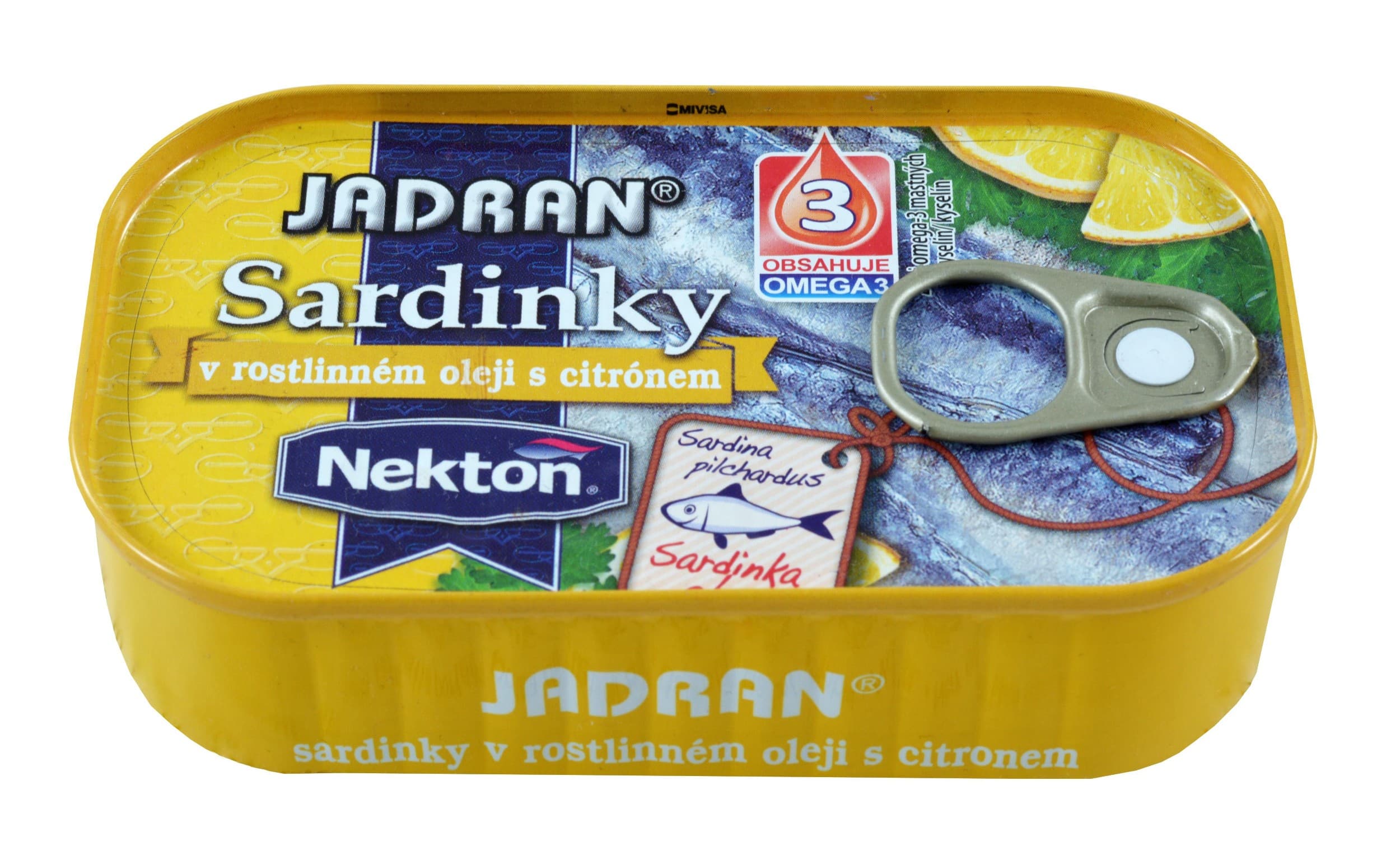 Nekton Jadran Sardinky v rostlinném oleji s citronem 125 g