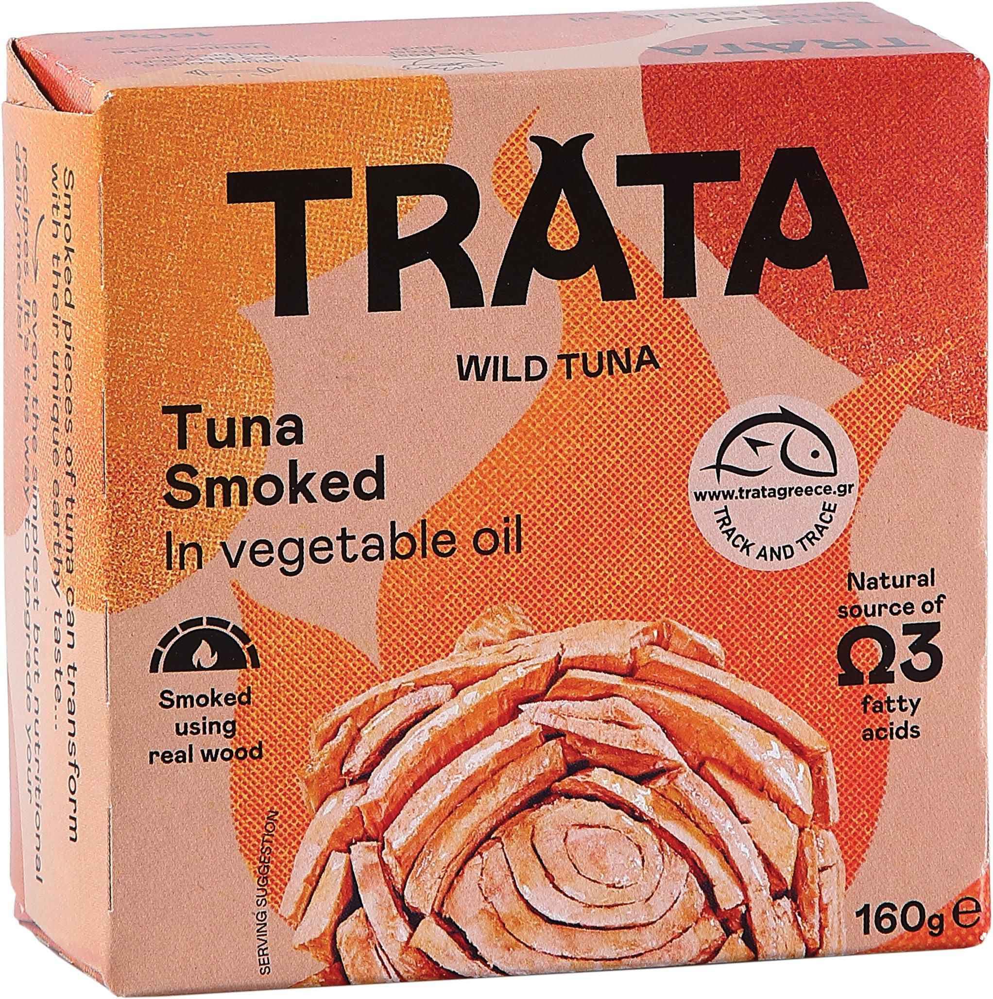 Trata Tuňák uzený v rostlinném oleji 160g