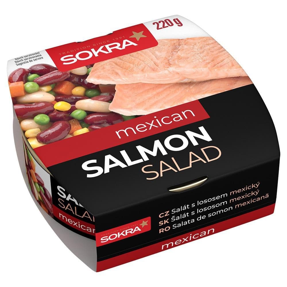 Sokra Salát s lososem Mexický 220 g