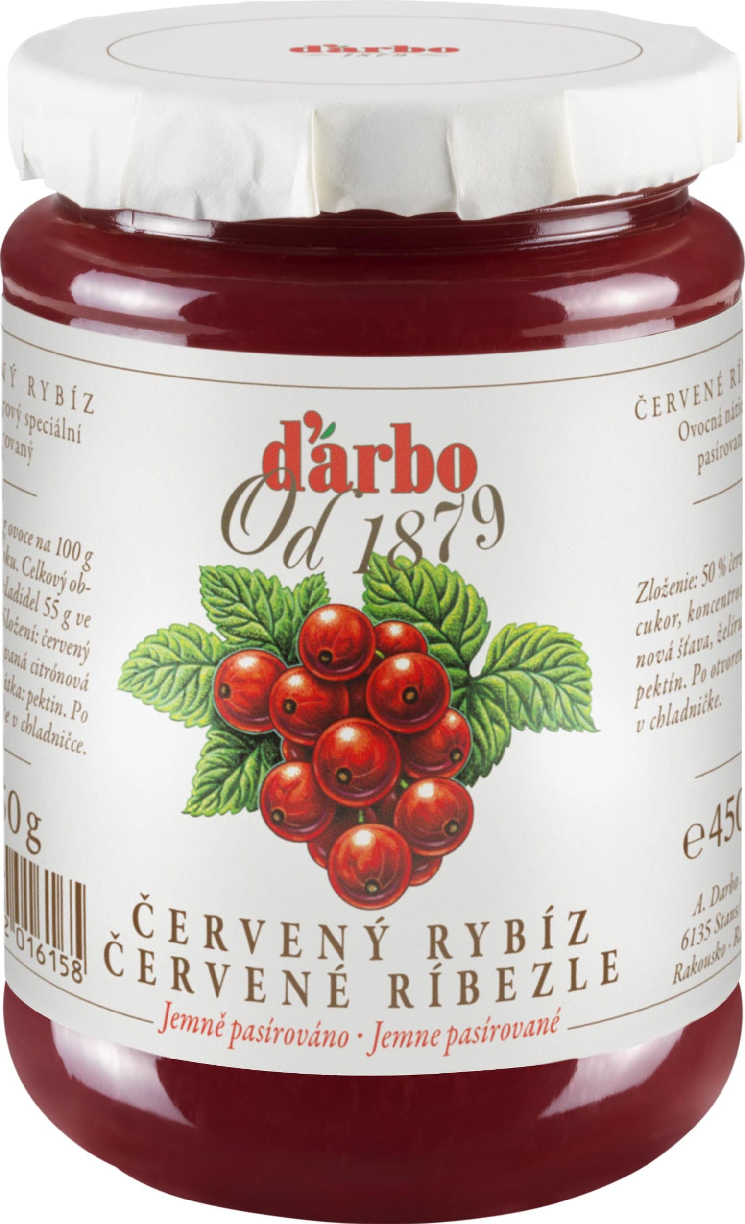 Darbo výběrový džem z červeného rybízu 450g