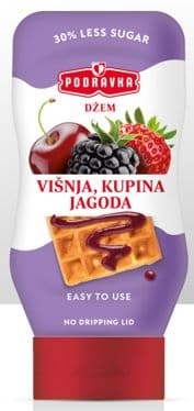 Podravka Džem třešeň, ostružina, jahoda squeeze 330g