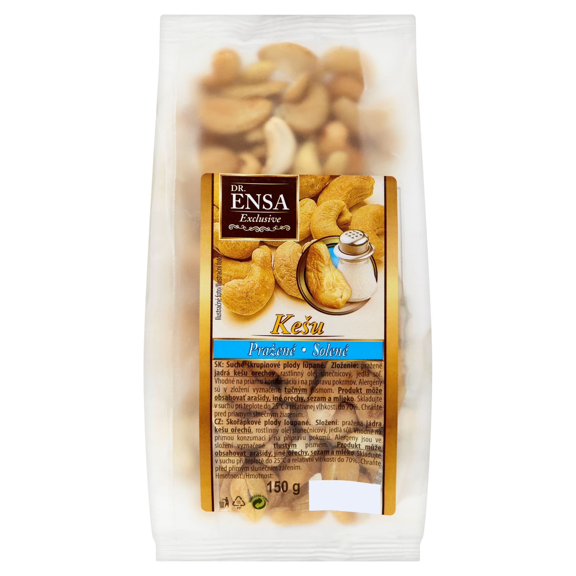 Dr.Ensa Exclusive Kešu pražené solené 150 g