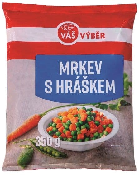 Váš Výběr Mrkev s hráškem mražená 350g
