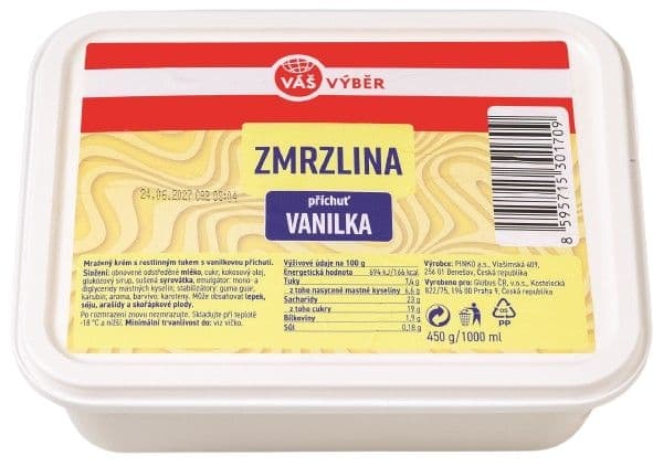 Váš Výběr - Zmrzlina příchuť Vanilka 1000 ml