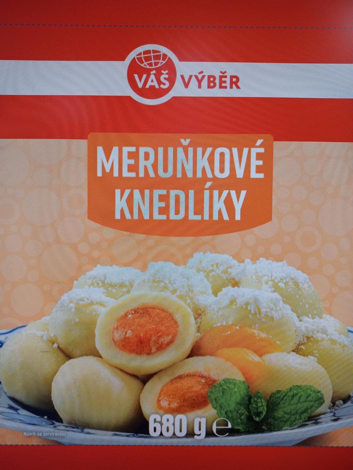 Váš Výběr Meruňkové knedlíky mražené 680g