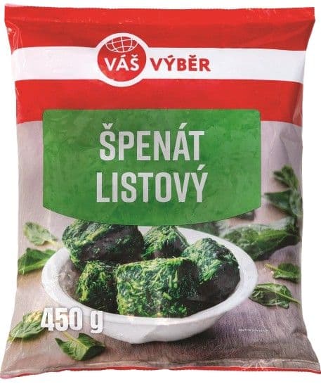 Váš Výběr Špenát listový porce mražený 450g