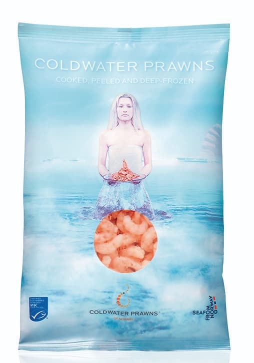 Krevety severní vařené loupané mražené 450g