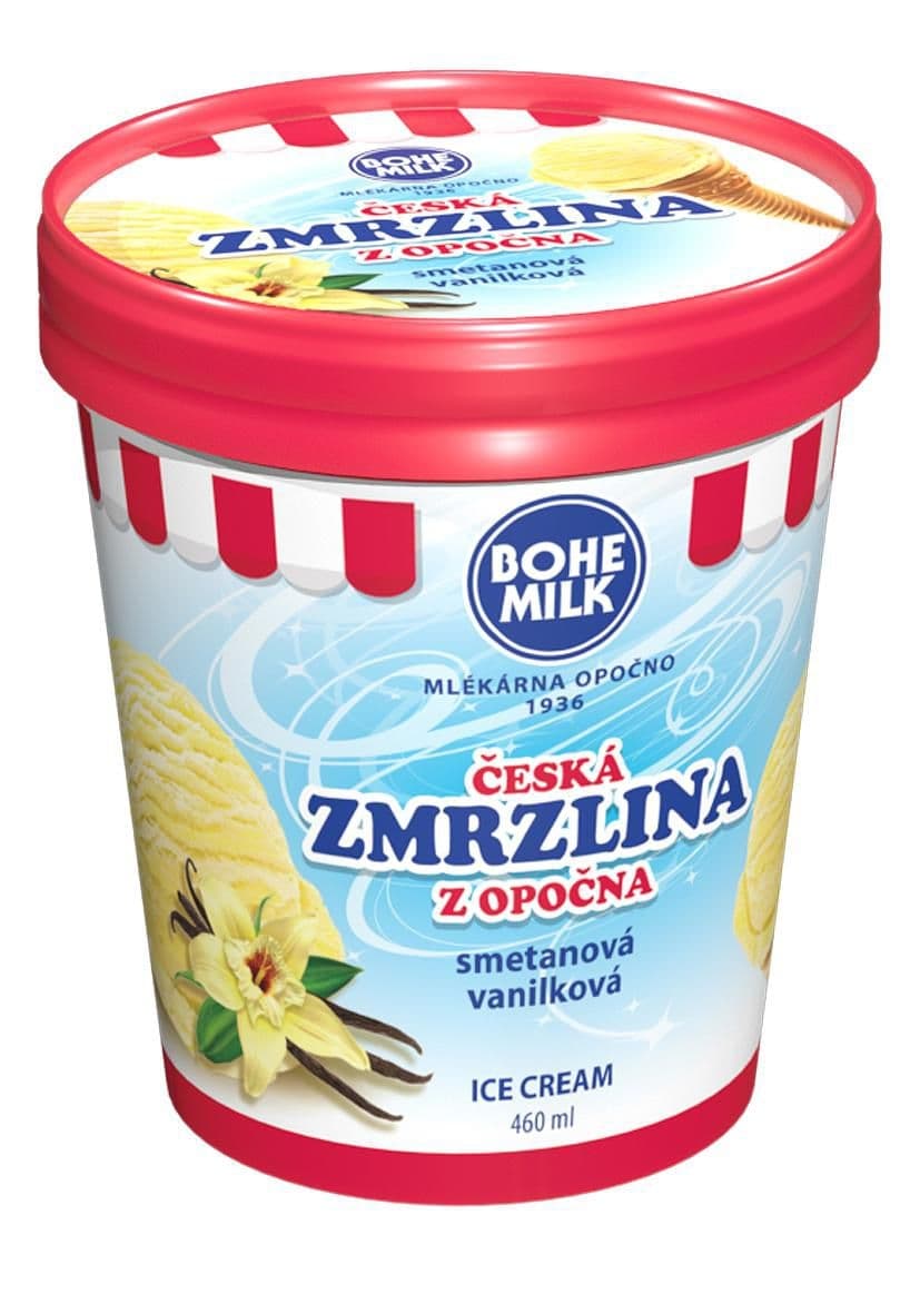 Bohemilk Česká zmrzlina z Opočna - Smetanová vanilková, 460 ml