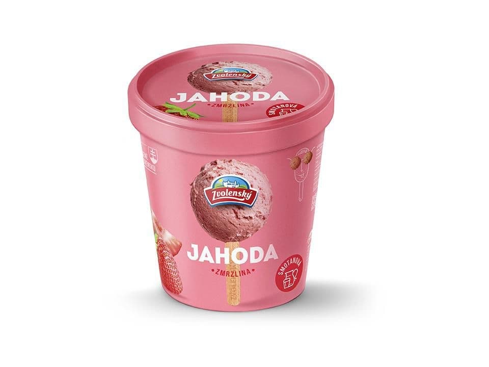 Zvolenský Smetanová zmrzlina jahoda 420 ml