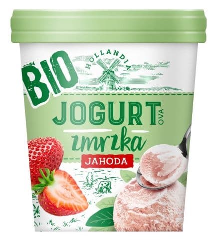 Hollandia BIO jogurtová zmrzka, Jahoda 420ml