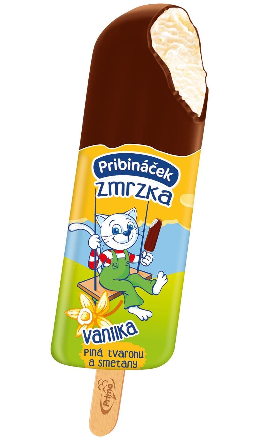 Pribináček zmrzka vanilka v mléč. polevě 50 ml