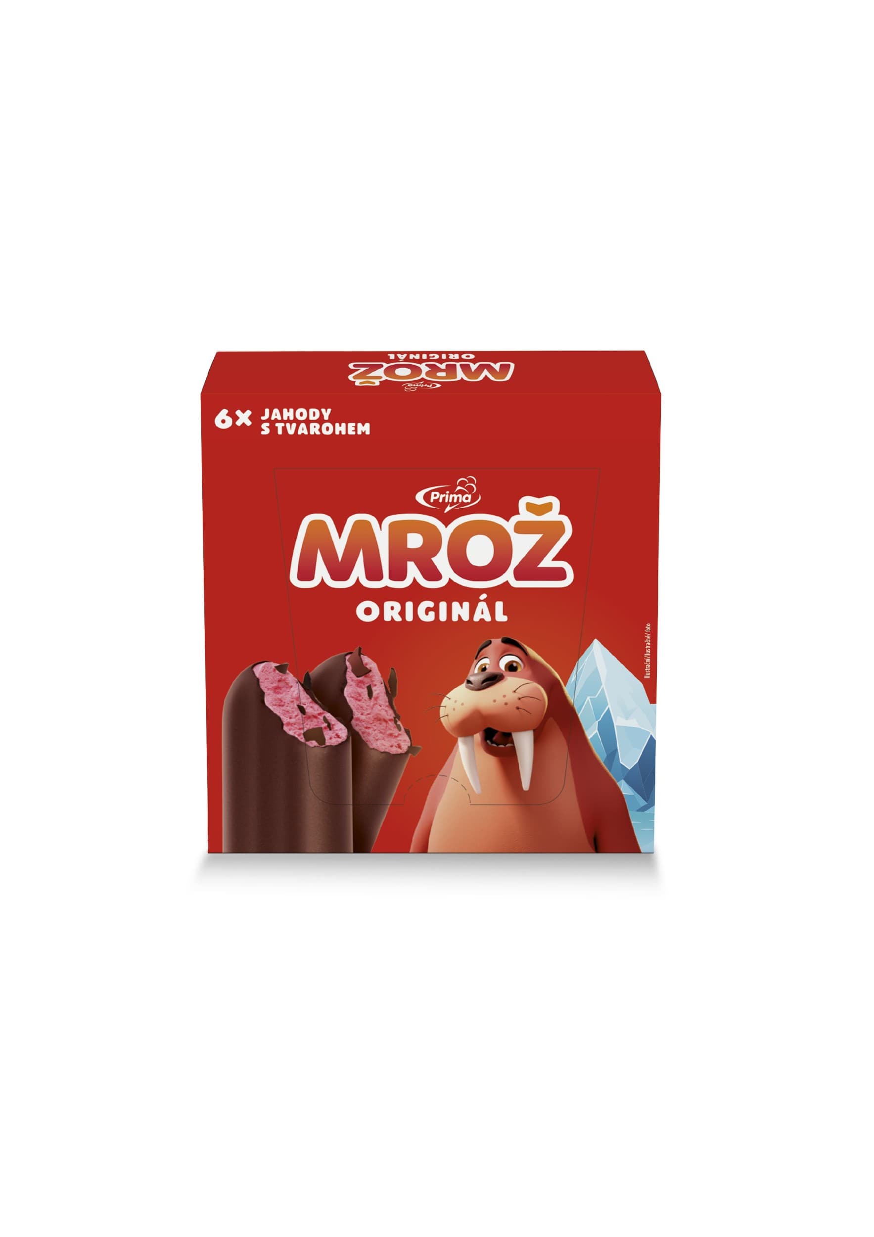 Prima Mrož Jahodový s tvarohem v kakaové polevě 6x45 ml