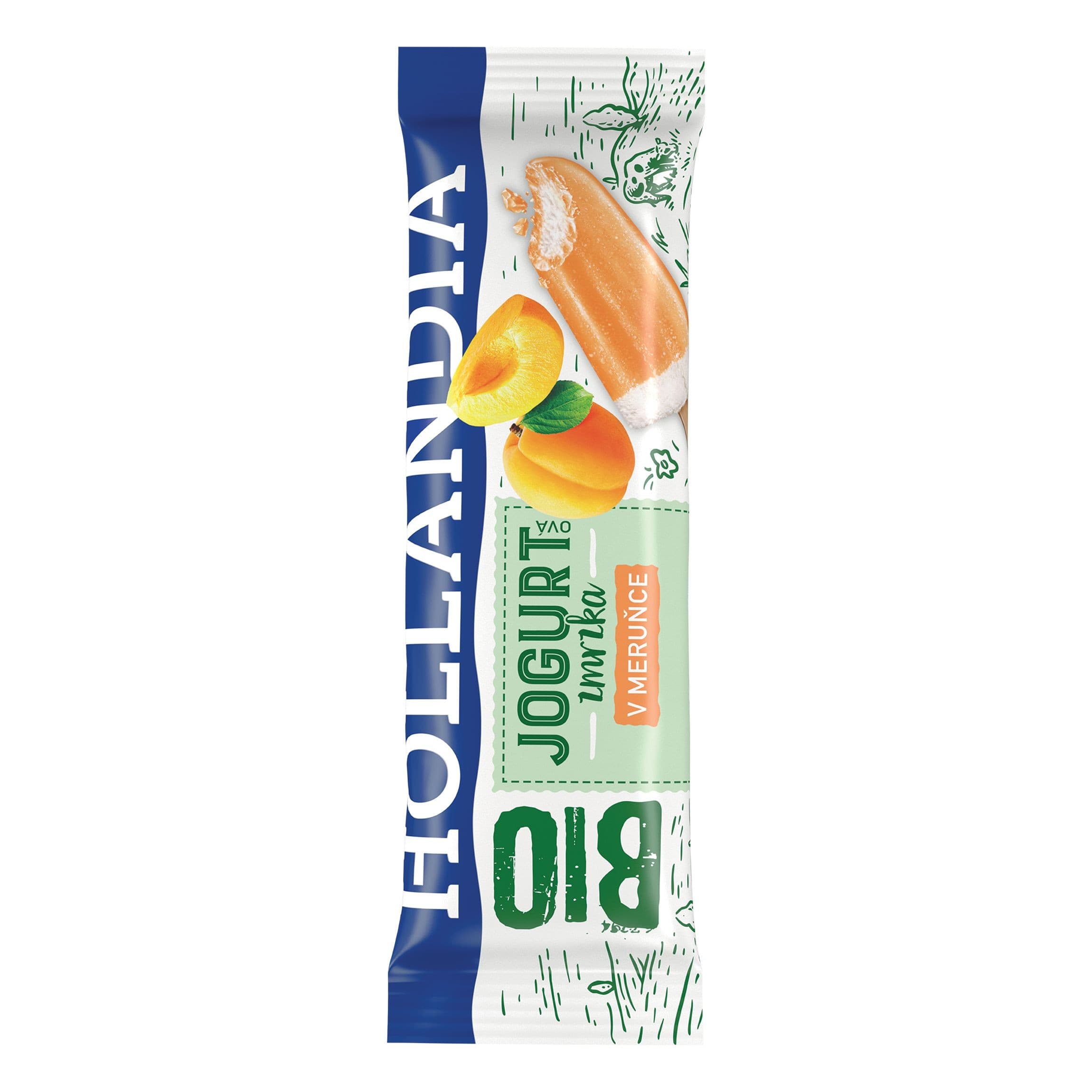 Hollandia BIO jogurtová zmrzka v meruňce 50ml