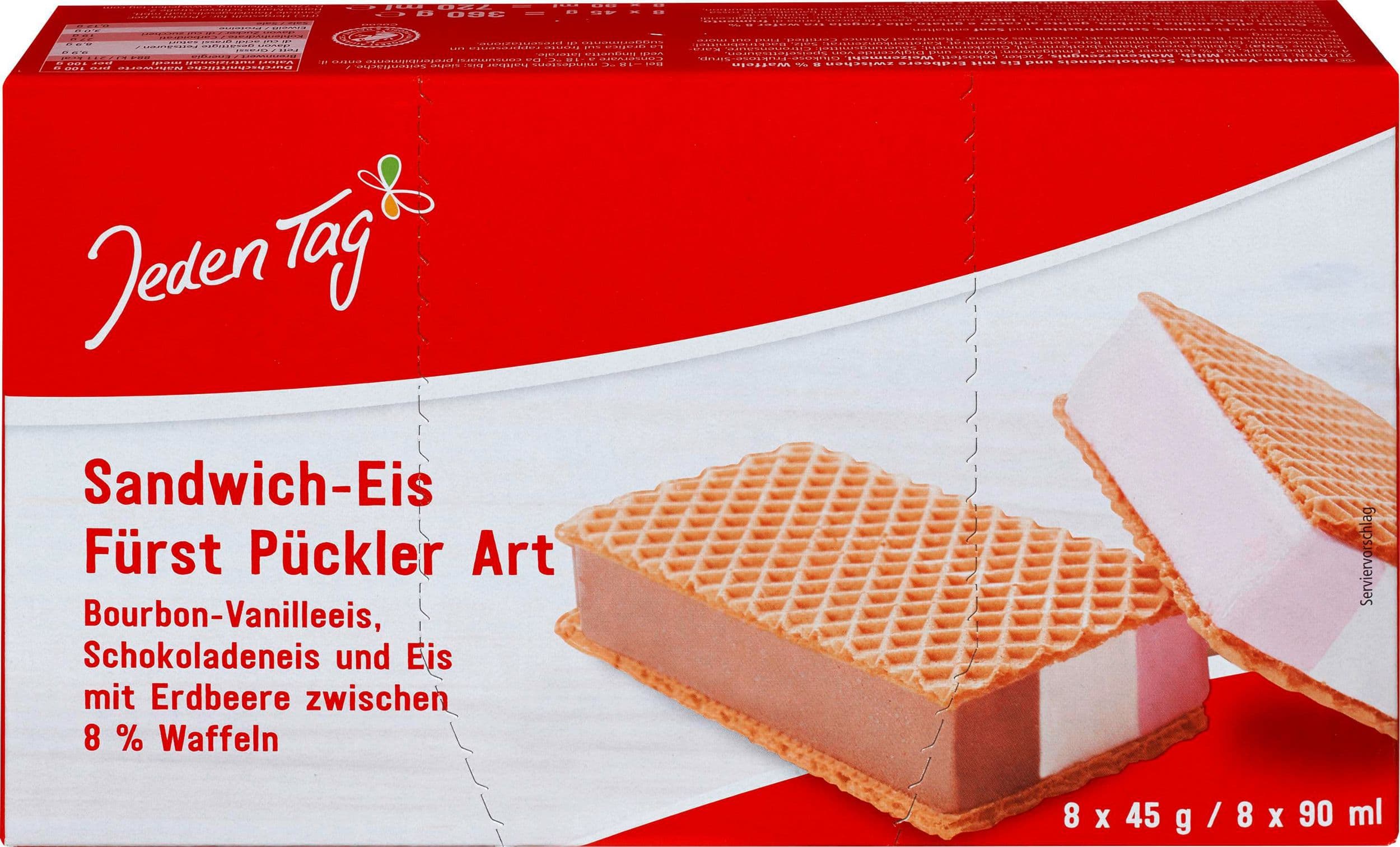 Jeden Tag Zmrzlina Sandwich 8 x 90ml