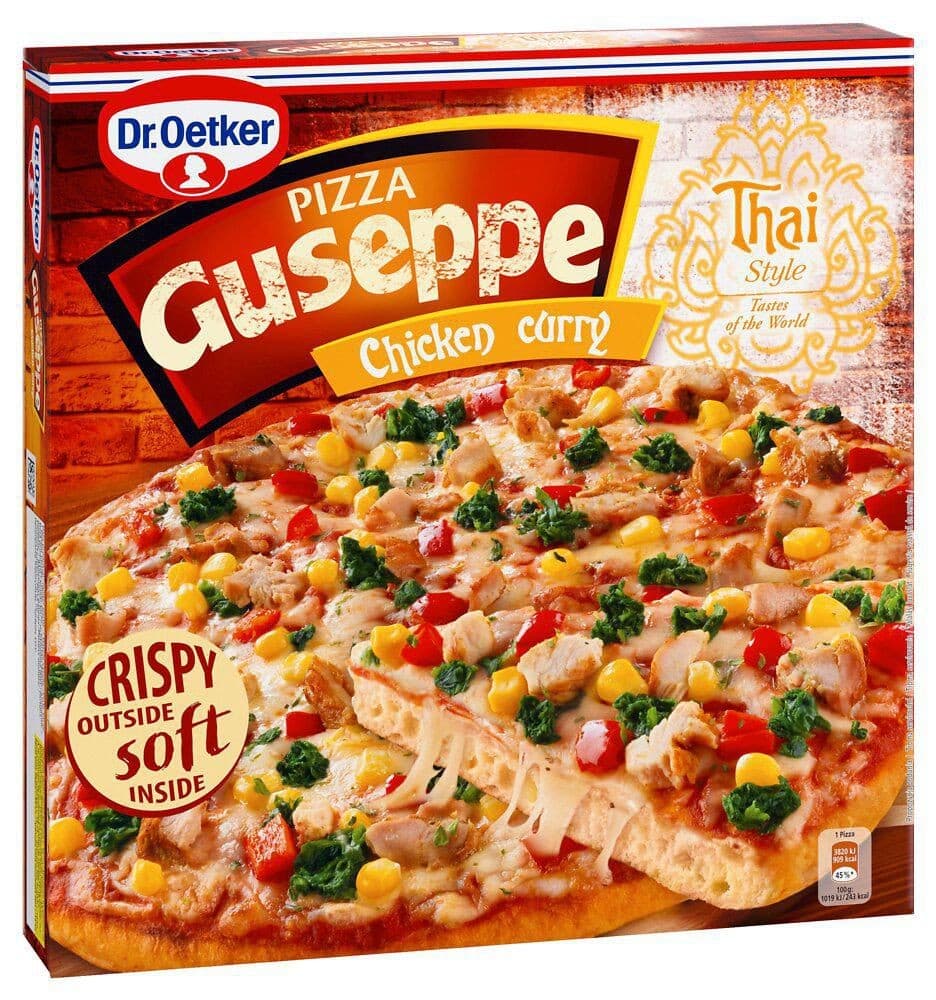 Dr.Oetker Guseppe Chicken Curry Th. St. pizza mražená 375 g