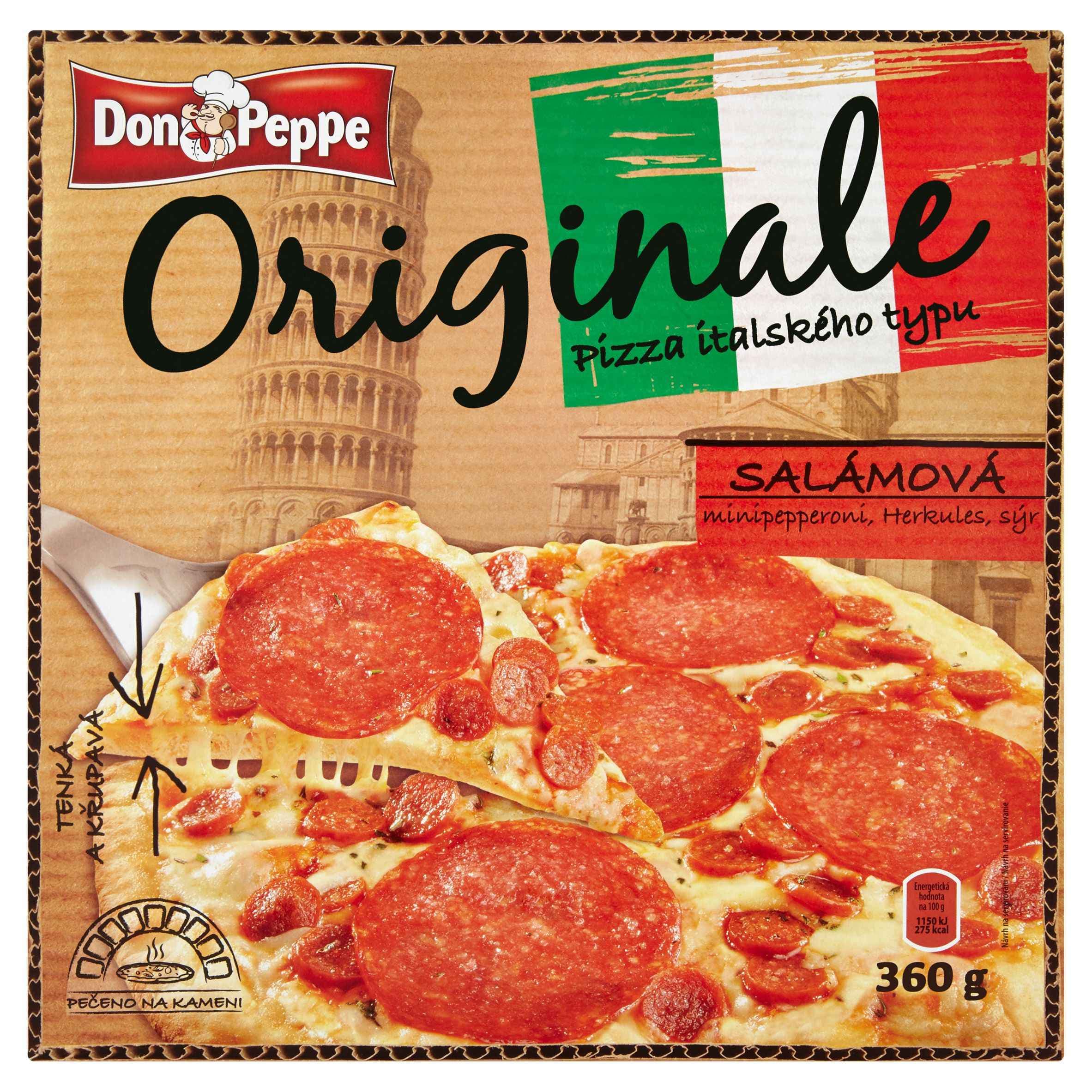 Don Peppe Originale Pizza salámová mražená 360 g