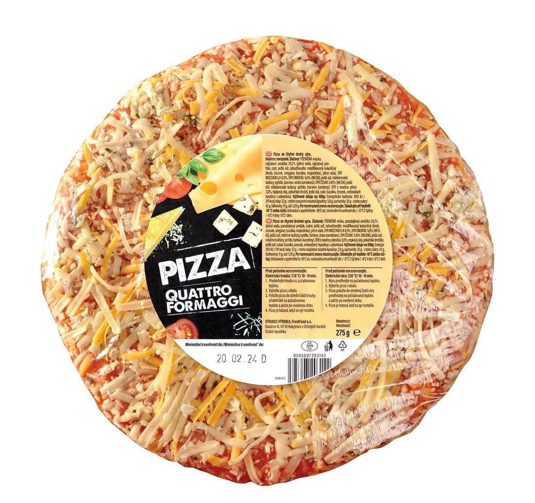 Pizza Quattro Formaggi mražená 275g