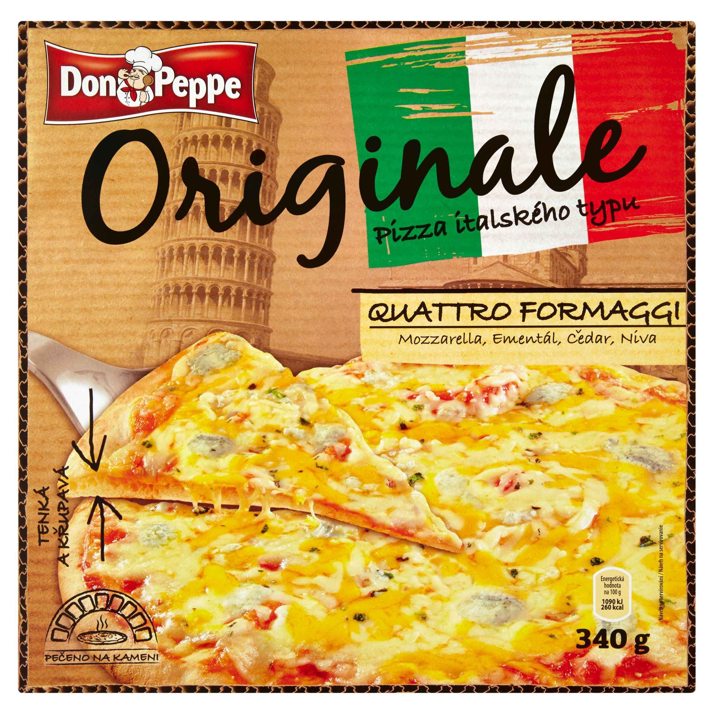 Don Peppe Originale Pizza quattro formaggi mražená 340 g
