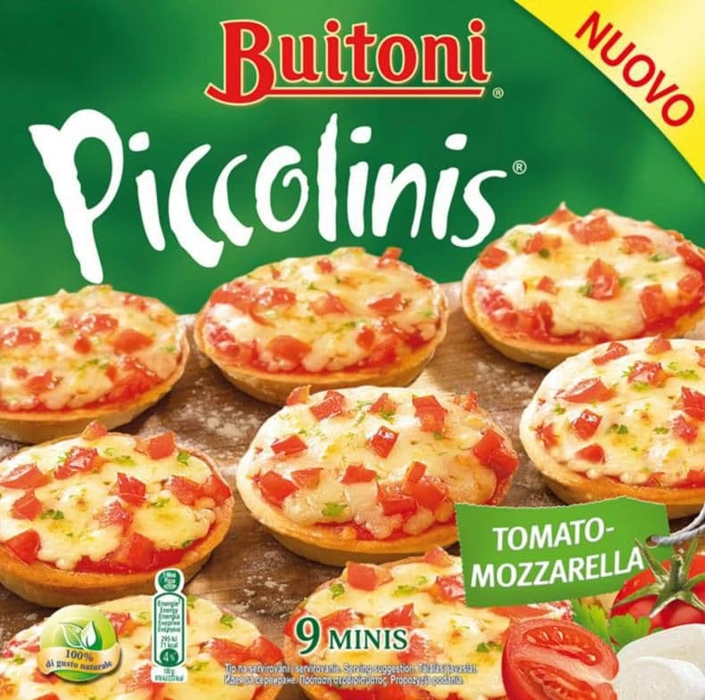 Buitoni Piccolinis Pomodoro Mozzarella pizza mražená 30 g