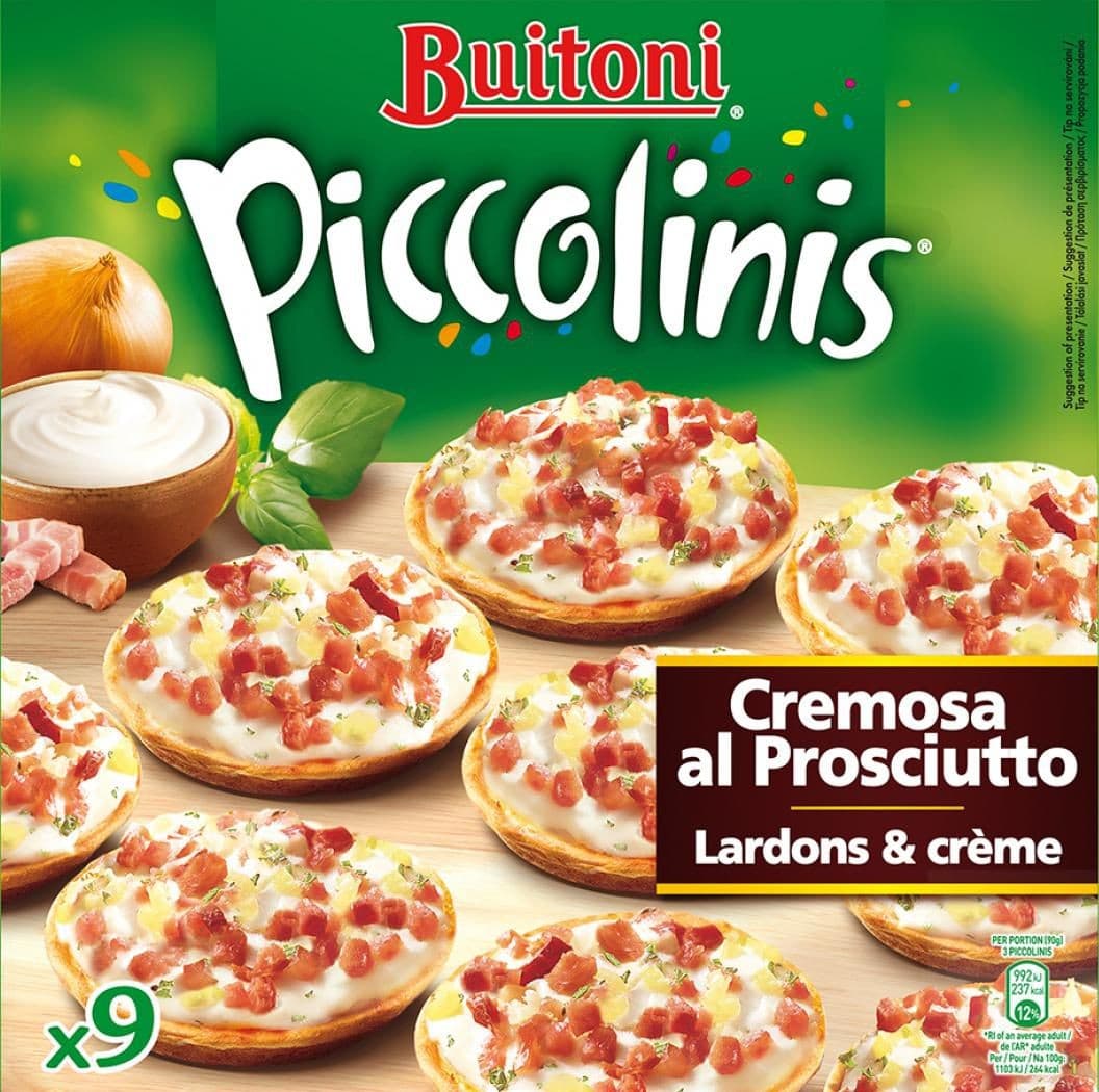 Buitoni Piccolinis Cremosa al Prosciutto pizza mražená 30 g