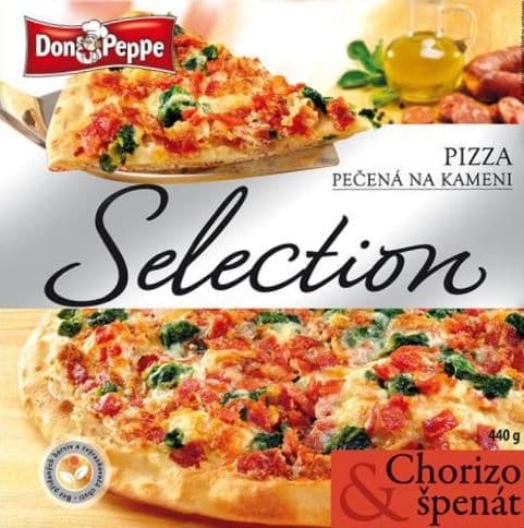 Don Peppe Selection Chorizo&Špenát Pizza mražená 440 g