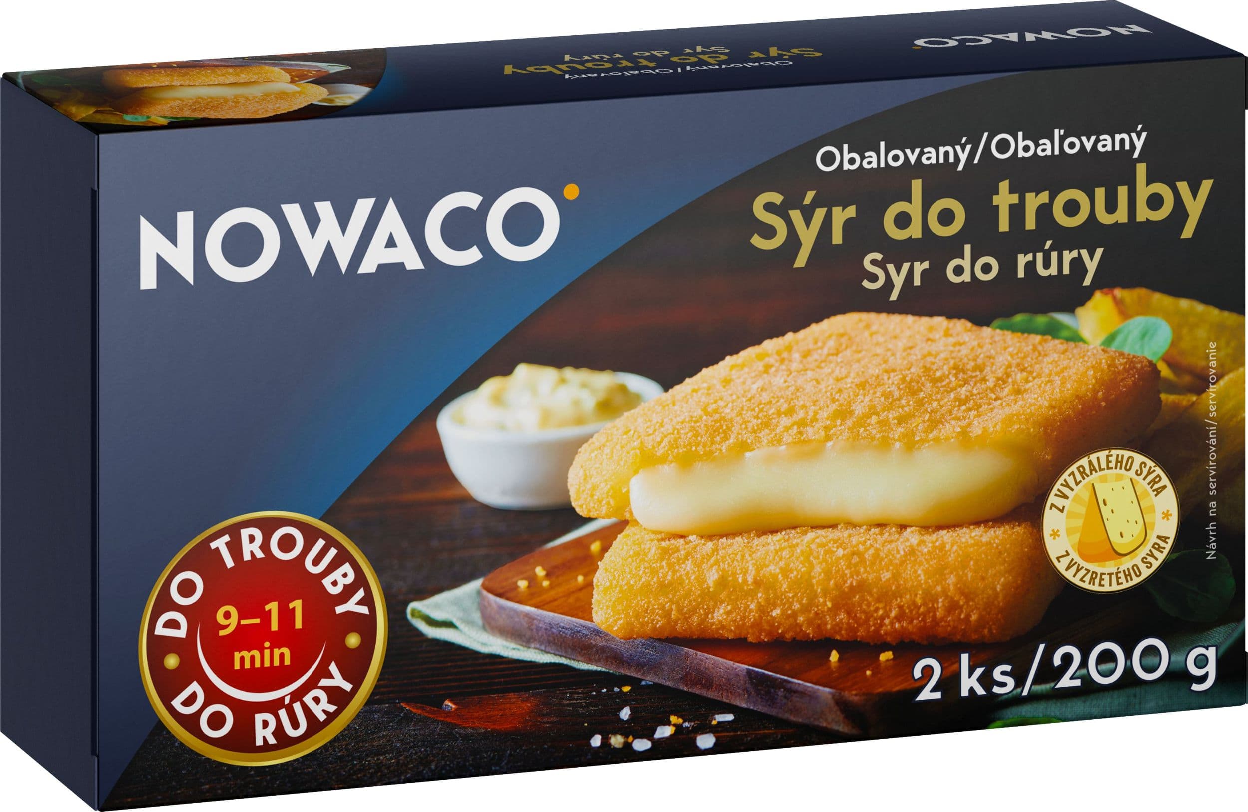 Nowaco Obalovaný sýr do trouby mražený 200g