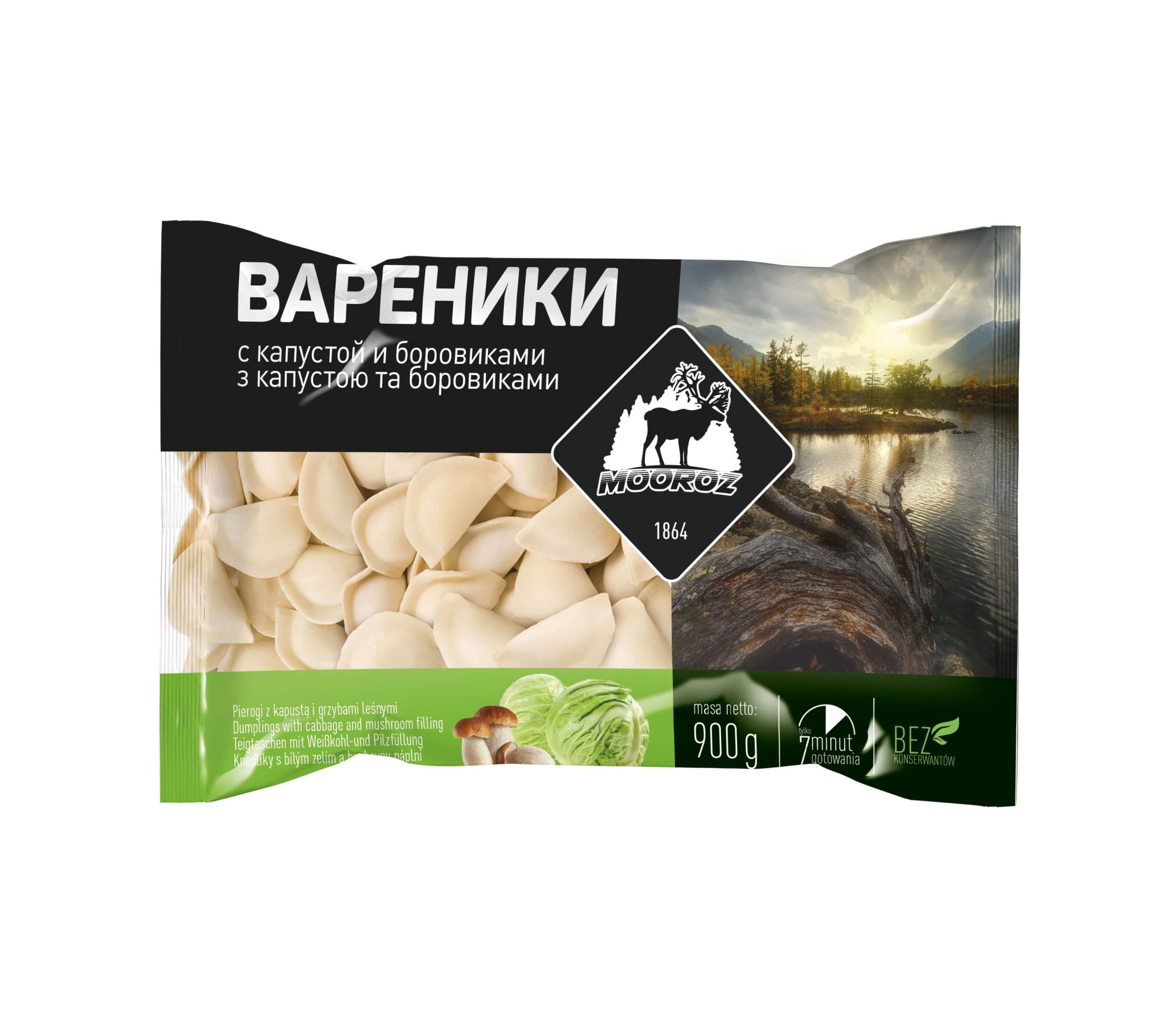 Mooroz Vareniky se zelím a houbami mražené 900g