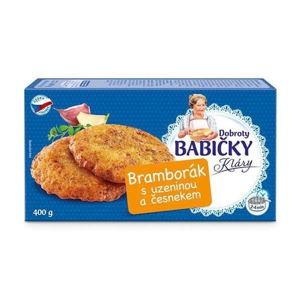 Dobroty babičky Kláry Bramborák s uzeninou a česnekem 8 x, mražený 50g