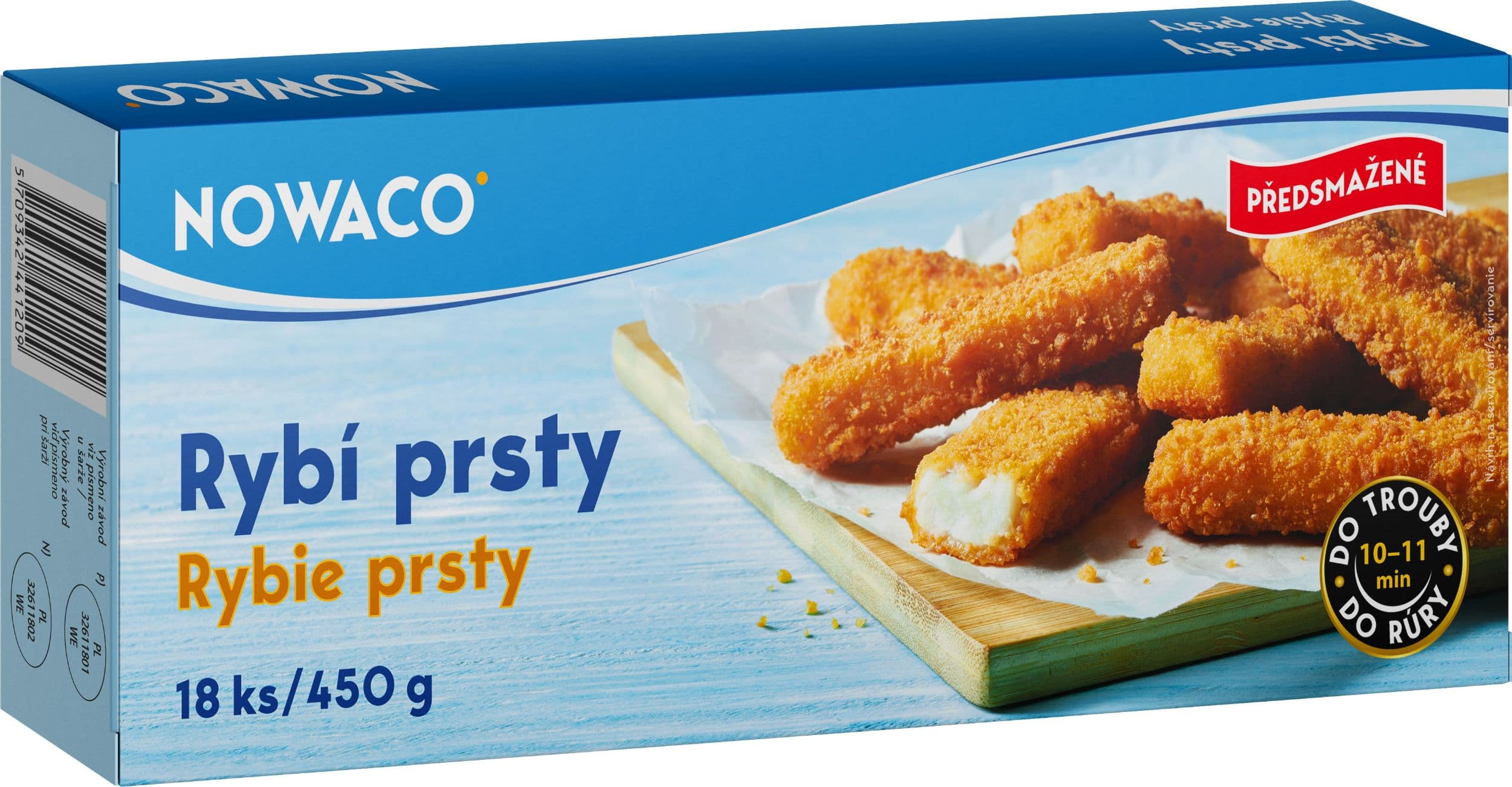 Nowaco Rybí prsty 18ks mražené 450 g