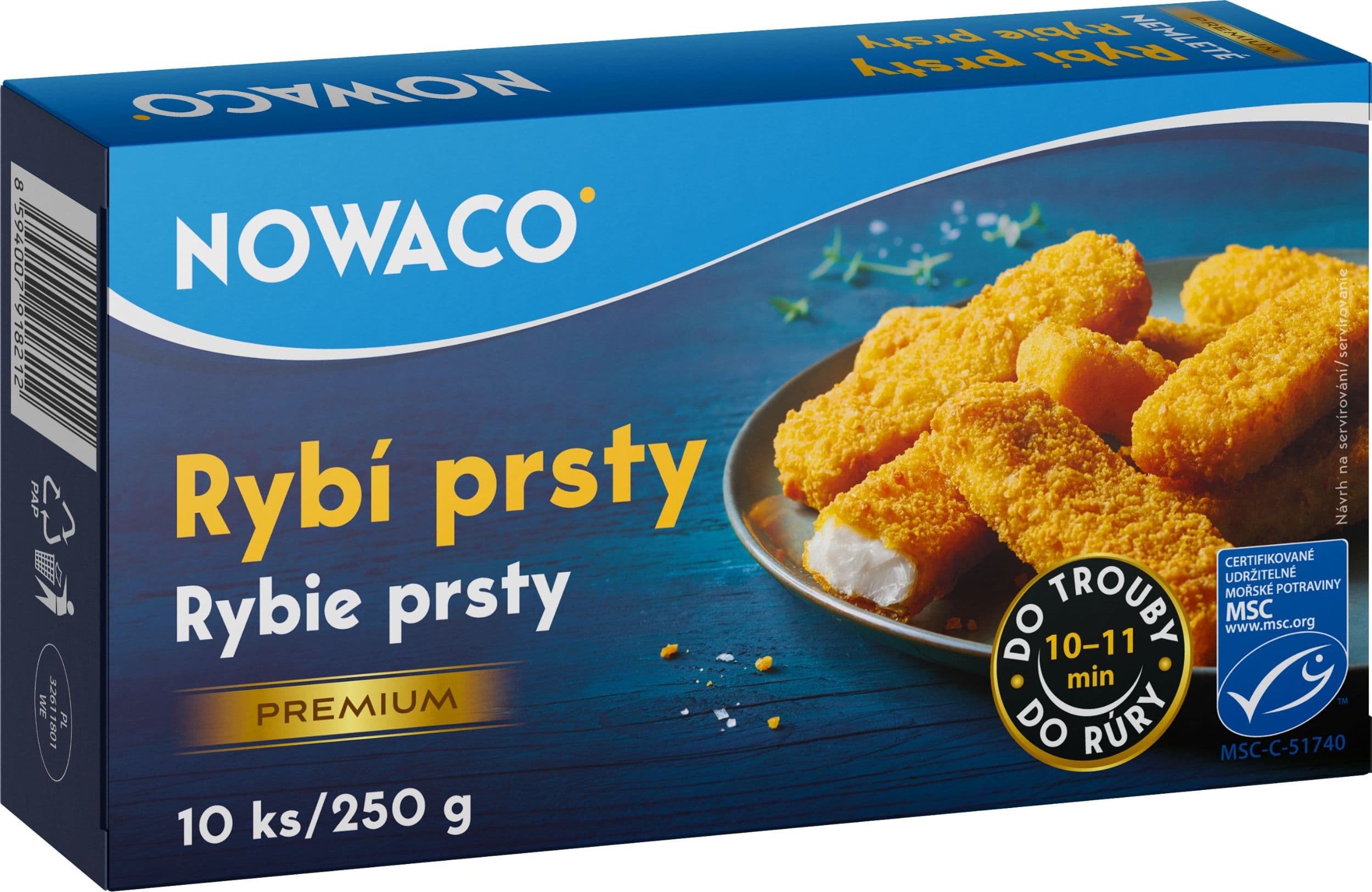 Nowaco Exclusive nemleté rybí prsty 10ks mražené 250 g