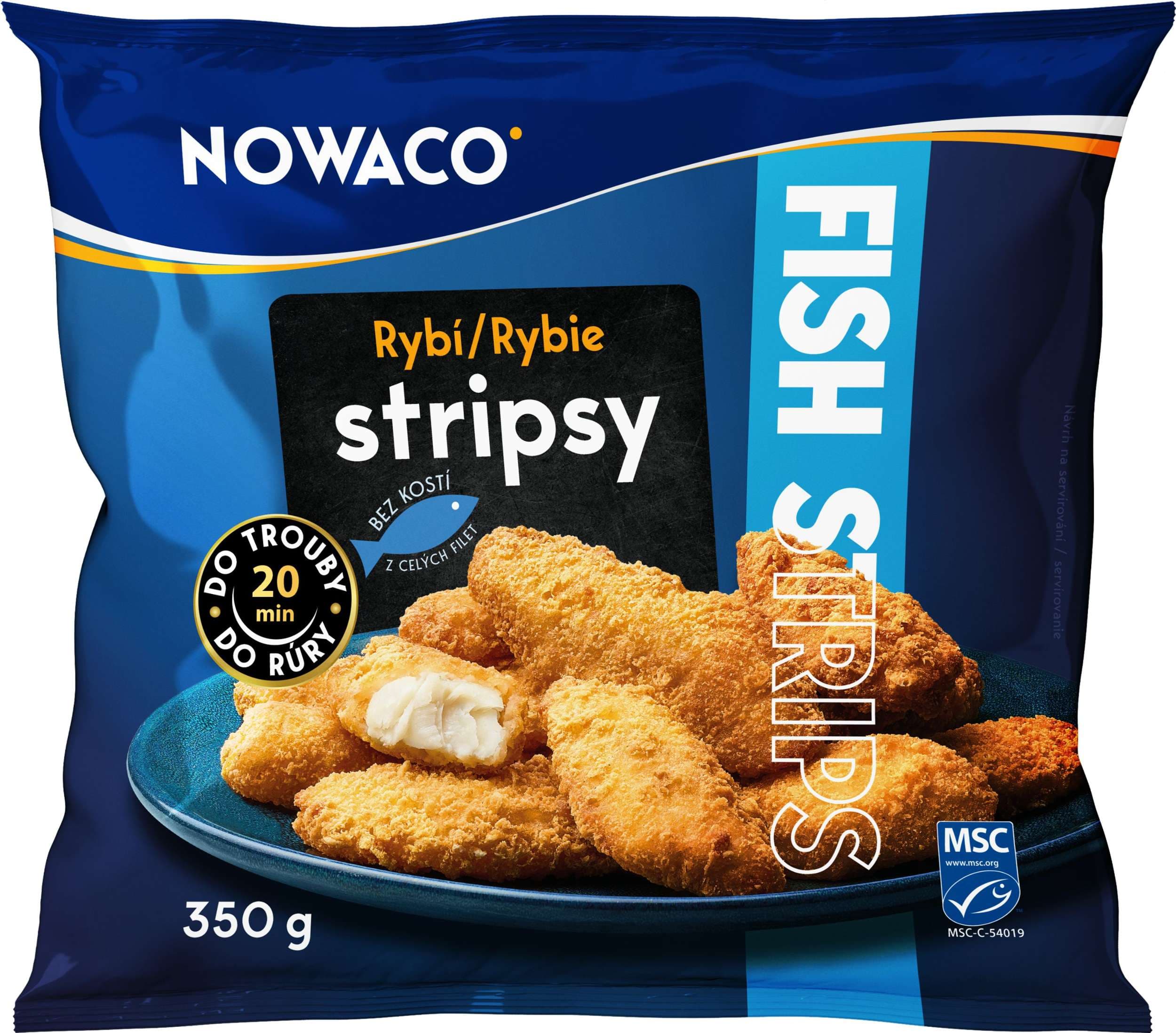 Nowaco Rybí stripsy nemleté MSC Premium mražené 350g