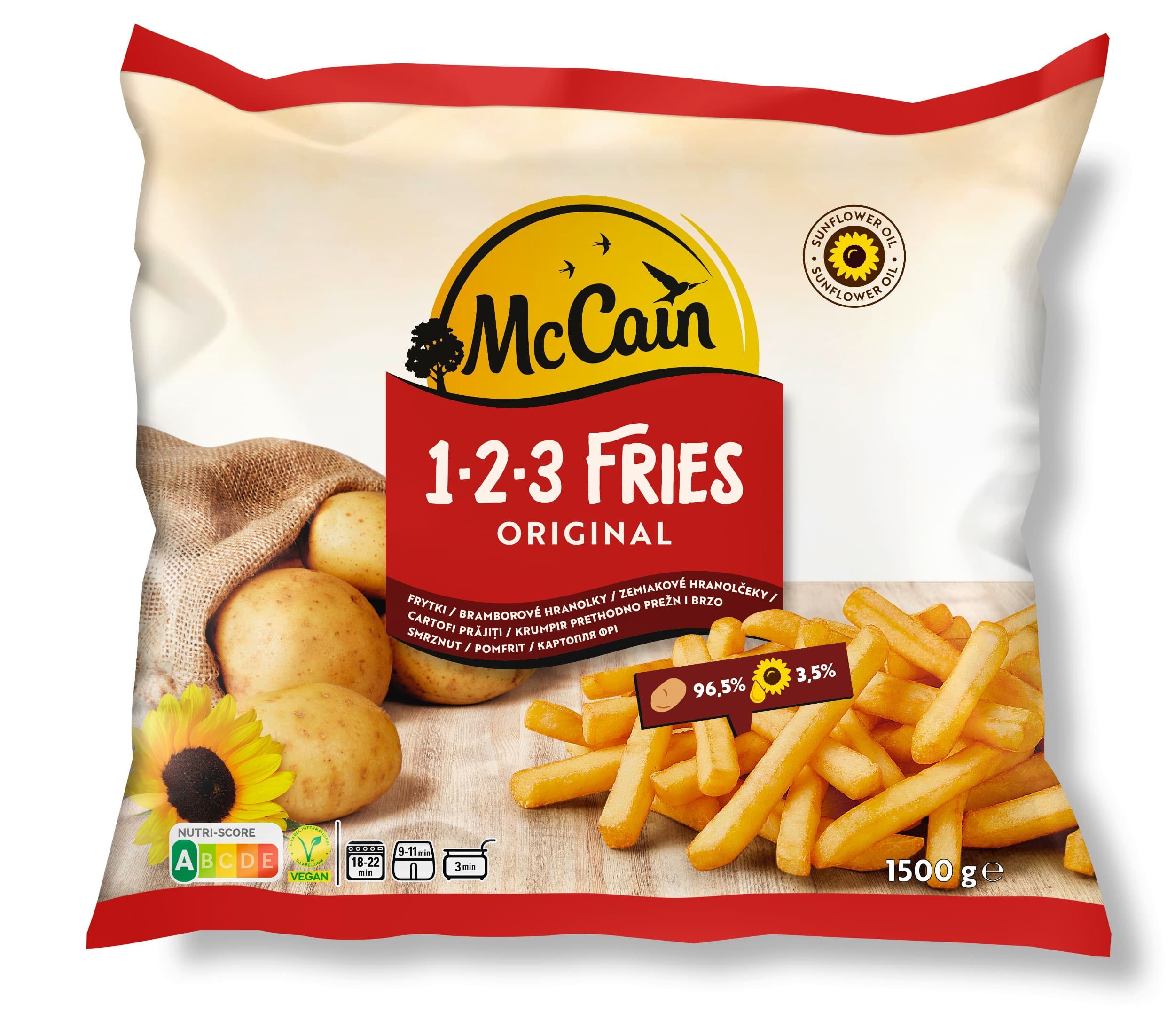 McCain 123 Fries Original 1,5 kg mražené