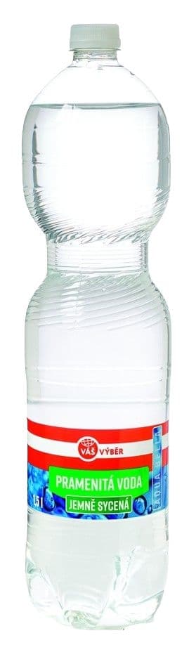 Váš výběr pramenitá voda jemně sycená 1,5l